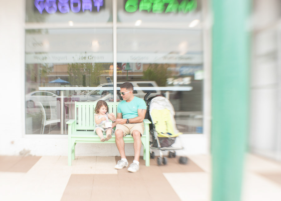 Dad & daughter having ice cream - SHOT WITH A CREATIVE LENS