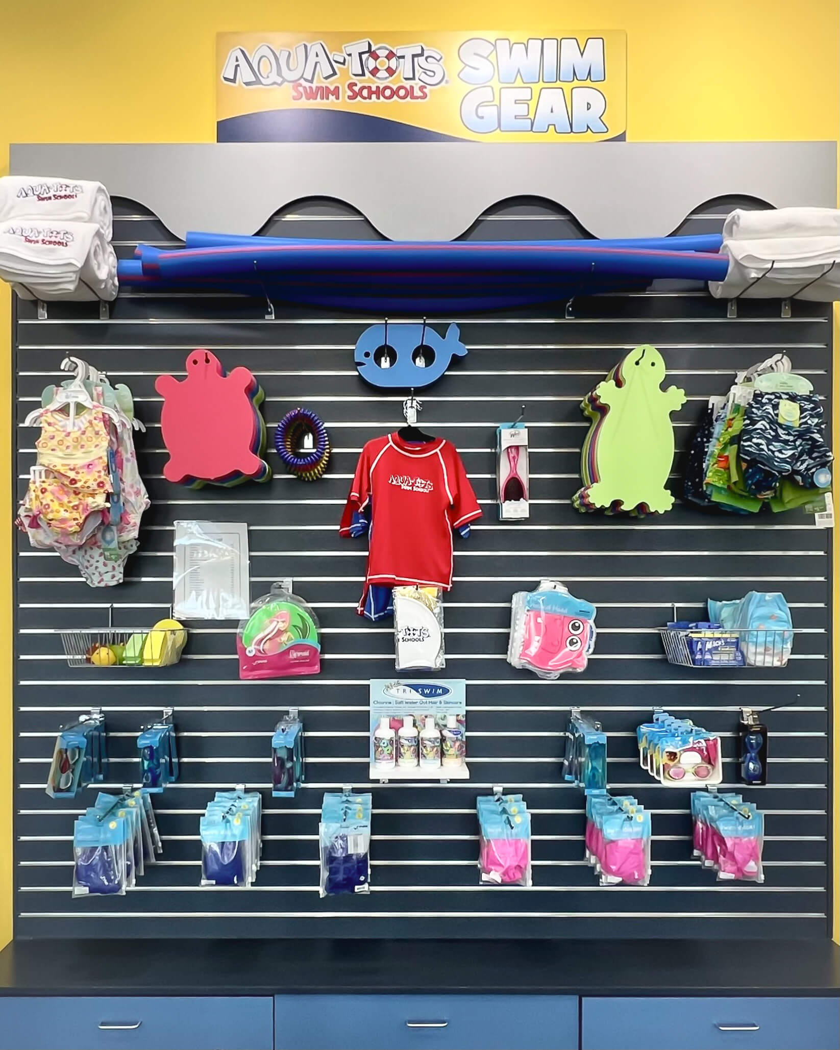 assortment of items for purchase at Aqua tots North McKinney