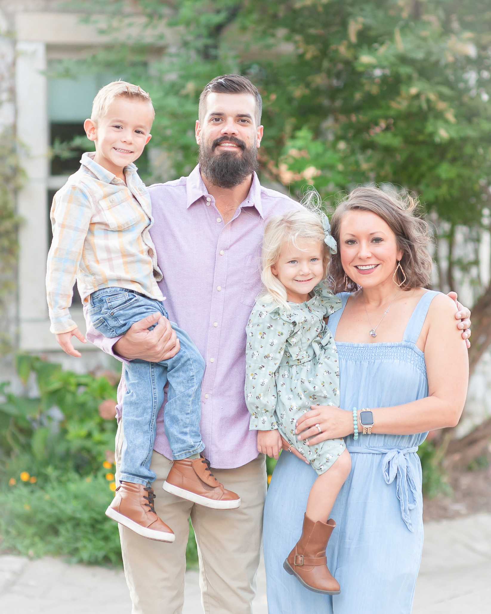 beautiful family in Adriatica Village McKinney Texas captured by Allison Amores Photography