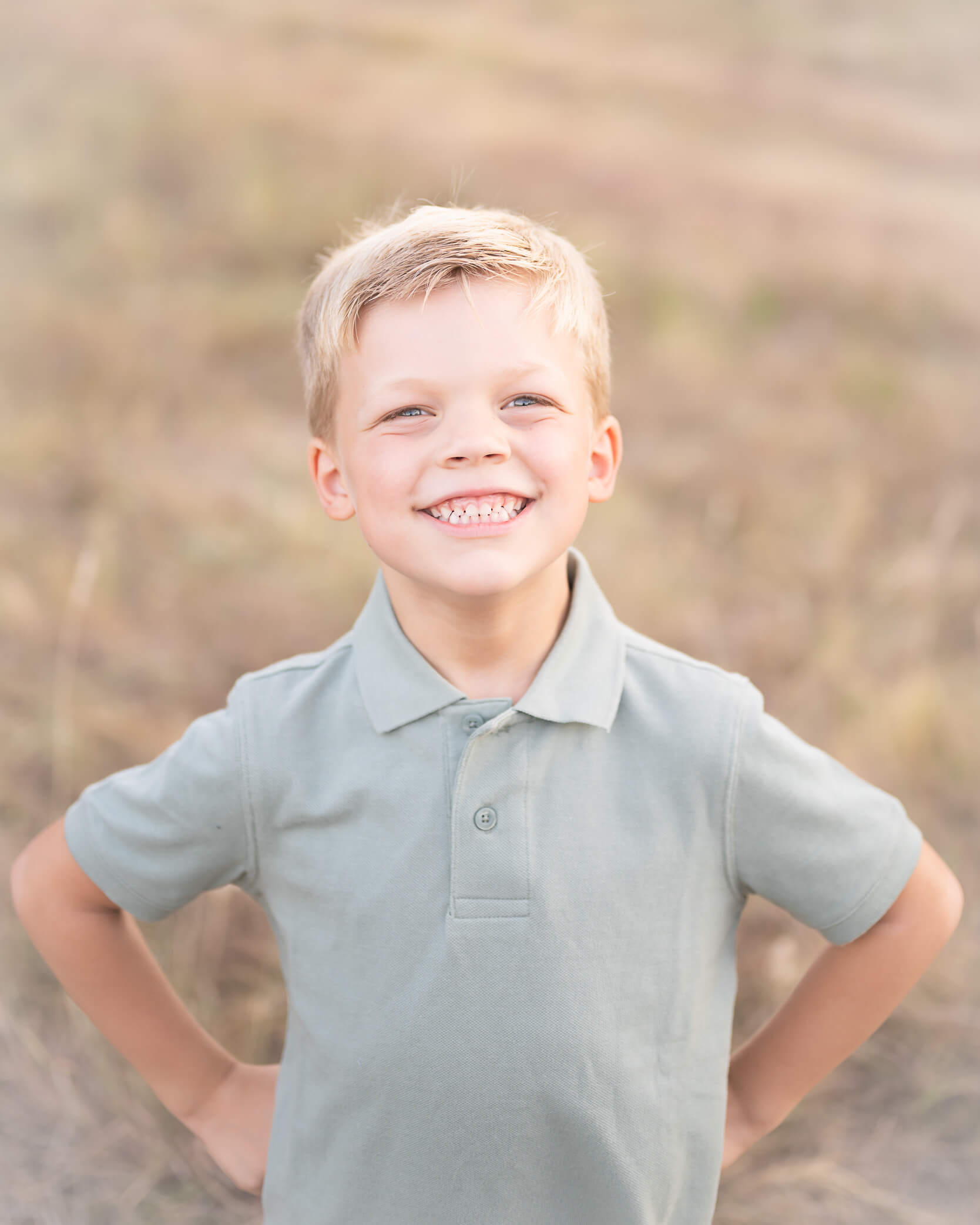 super cute boy in light sage shirt in erwin park mini sessions 